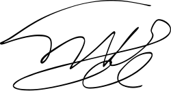 Signature of Sadegh Hedayat